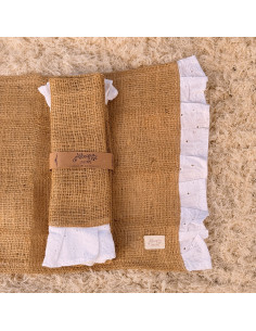 Set individuales  x 4 - Arpillera y Broderie 2