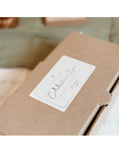 Celebration Box - 2 candelabros con vela de soja + 2 velas de soja de 20 cm