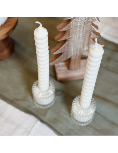 Celebration Box - 2 candelabros con vela de soja + 2 velas de soja de 20 cm