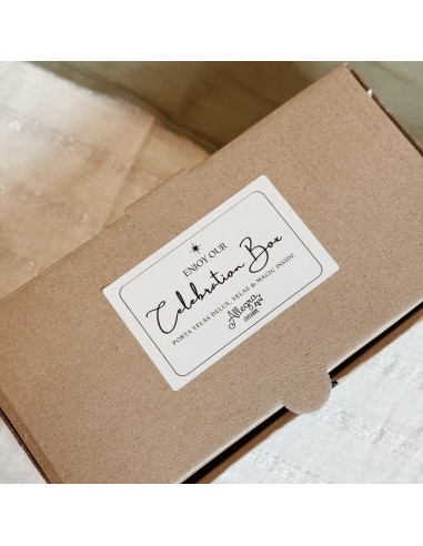 Celebration Box - 2 candelabros con vela de soja + 2 velas de soja de 20 cm