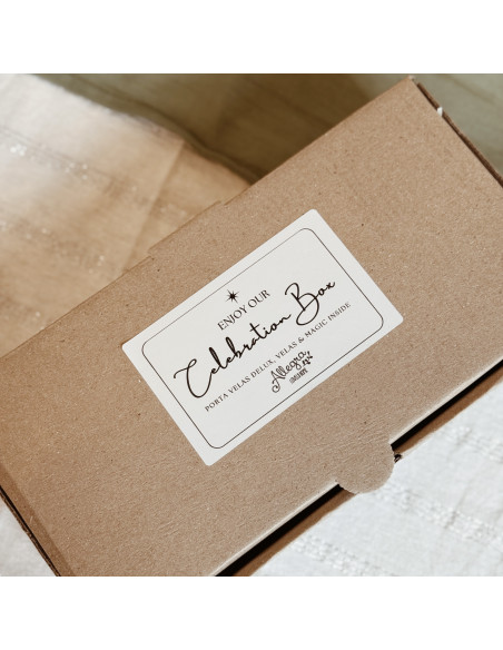 Celebration Box - 2 candelabros con vela de soja + 2 velas de soja de 20 cm