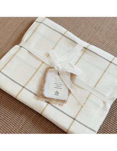 Mantel de Tusor Cuadros Gold