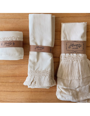 Promo 5 + 1 free: Sets Lovely Mesa MODELOS SURTIDOS - 4 Individuales + Camino de Mesa + Panera + Bolsita