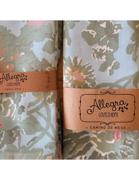 Promo 5 + 1 free: Sets Lovely Mesa MODELOS SURTIDOS - 4 Individuales + Camino de Mesa + Panera + Bolsita