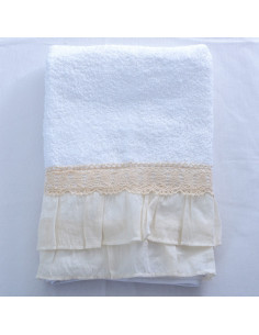 Set Toallon  + Toalla de Mano - Volado y Puntilla 2