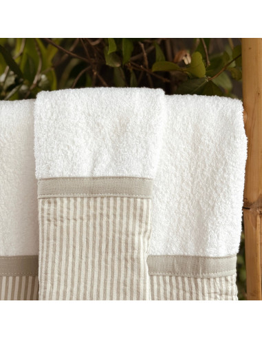 Set Toallon + Toalla de Mano -  Faja y Mil Rayas