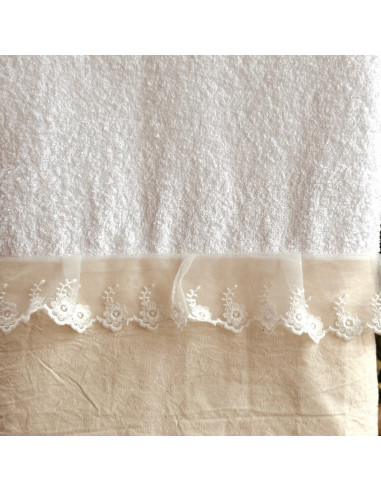 Set Toallon  + Toalla de Mano - Encaje