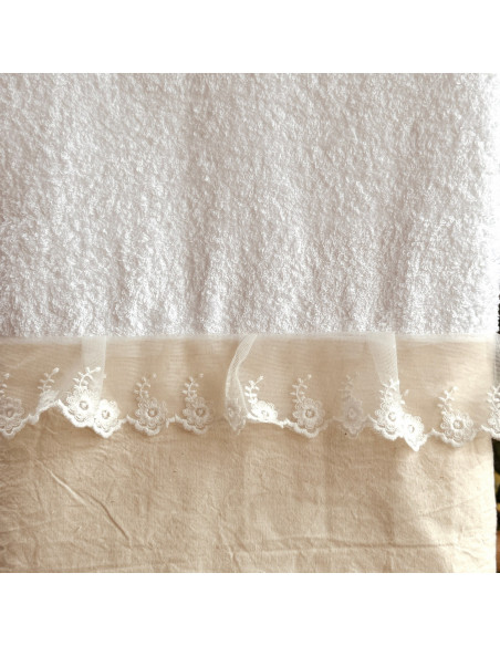 Set Toallon  + Toalla de Mano - Encaje