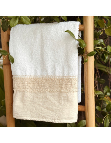 Set Toallón + Toalla  - Puntilla y Guarda