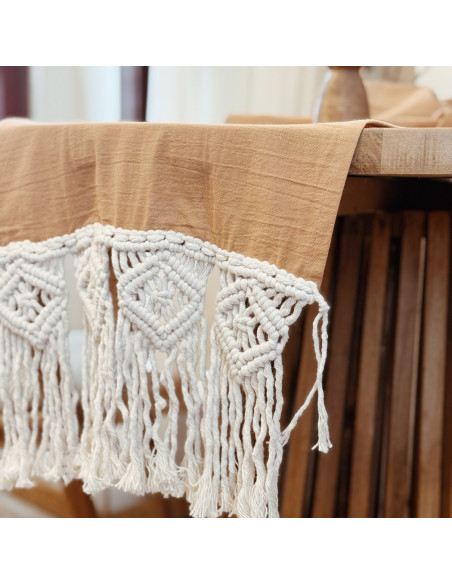 Camino de Mesa - Macramé Rombos