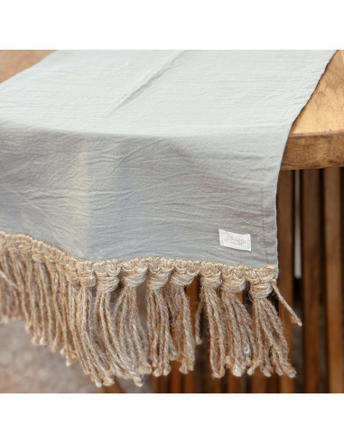 Camino de Mesa - Flecos Yute  Tusor