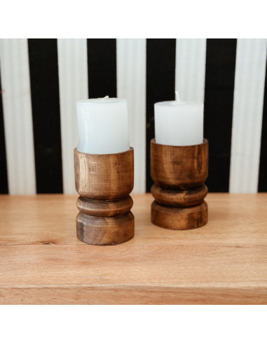 Set x 2 Porta velas - Cuzco - Vela Incl