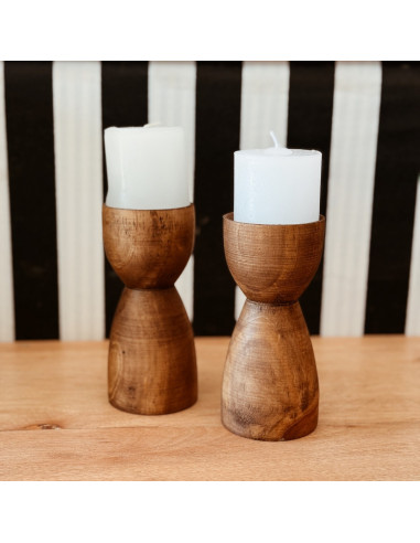 Set x 2 Porta velas - Nordic Mini BAJOS - Vela Incl