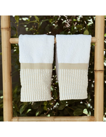Pack de Toallas de Mano x 2 -  Faja Mil Rayas