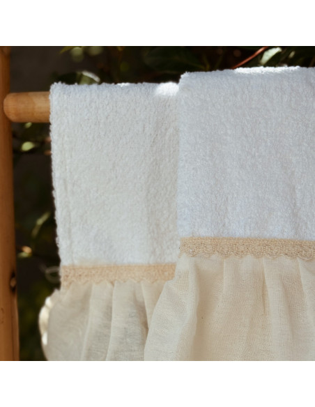 Set Mini Toallas x 2 -  Volados  y Puntillas