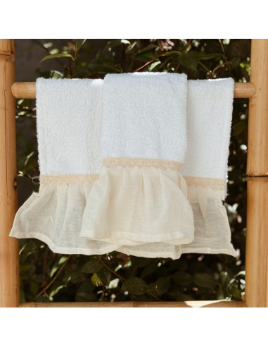 Set Mini Toallas x 2 -  Volados  y Puntillas