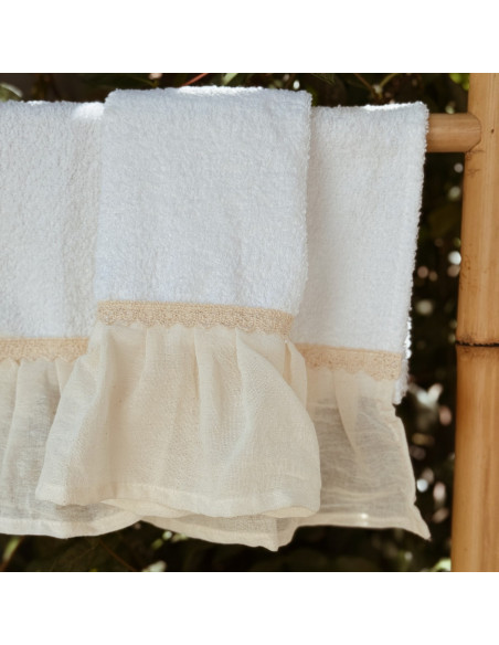 Set Mini Toallas x 2 -  Volados  y Puntillas