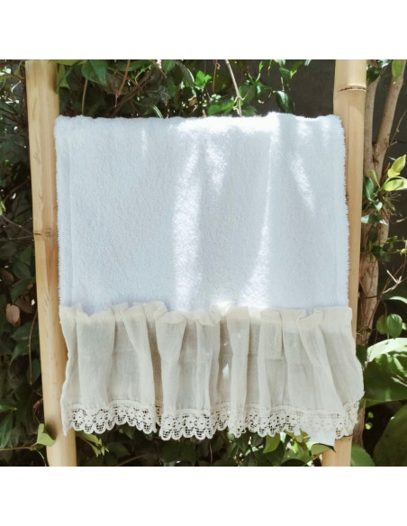 Pack de Toallas de Mano x 2 : Volados Jaipur y Puntillas