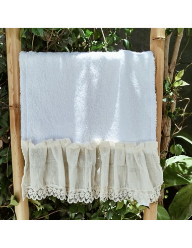 Pack de Toallas de Mano x 2 : Volados Jaipur y Puntillas