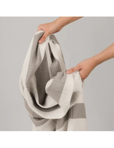 Manta Cotton  - Faias Gris