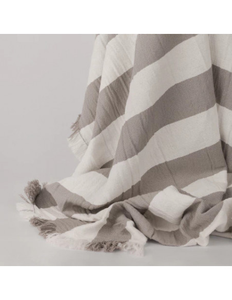 Manta Cotton  - Faias Gris