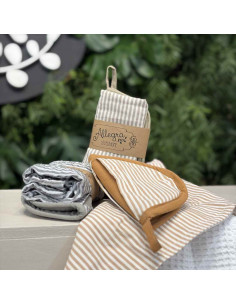 Set de Agarradera Bicolor Redondeada + Repasador 2