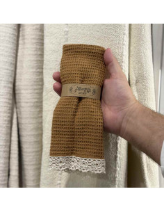 Paño Waffle  con Puntillla x 1