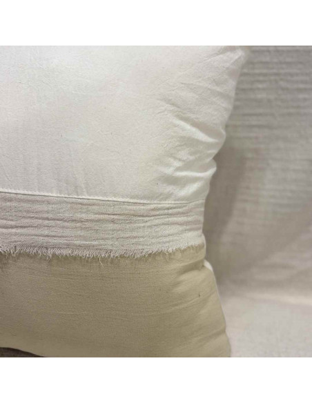 Combo Almohadones -  LISBOA Combinado Tusor y bambula desflecada