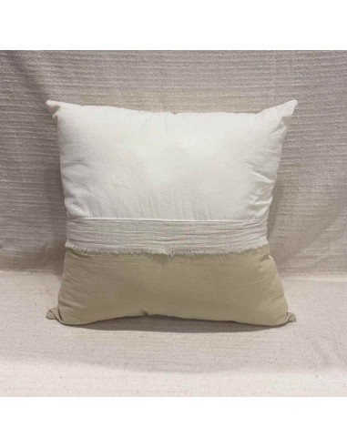 Combo Almohadones -  LISBOA Combinado Tusor y bambula desflecada