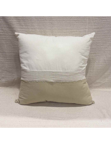 Combo Almohadones -  LISBOA Combinado Tusor y bambula desflecada