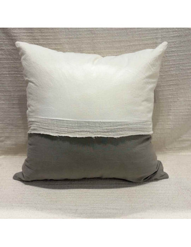 Combo Almohadones -  LISBOA Combinado Tusor y bambula desflecada