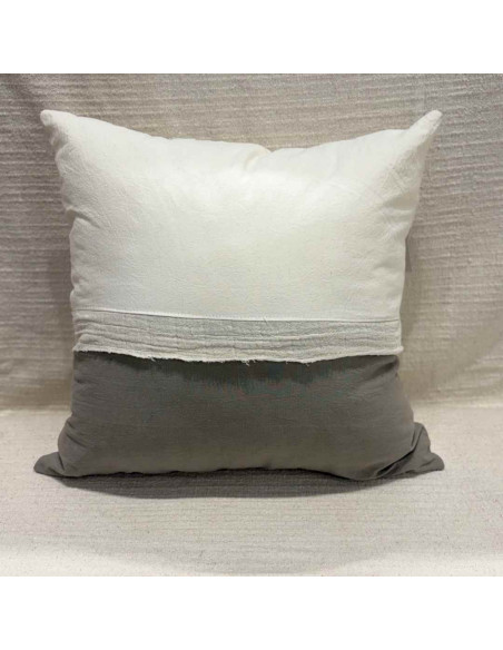 Combo Almohadones -  LISBOA Combinado Tusor y bambula desflecada