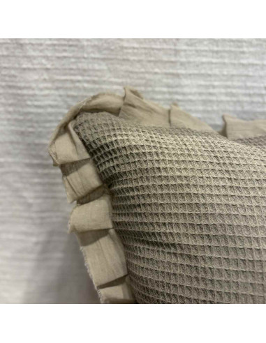 Almohadones Waffle Volado desflecado