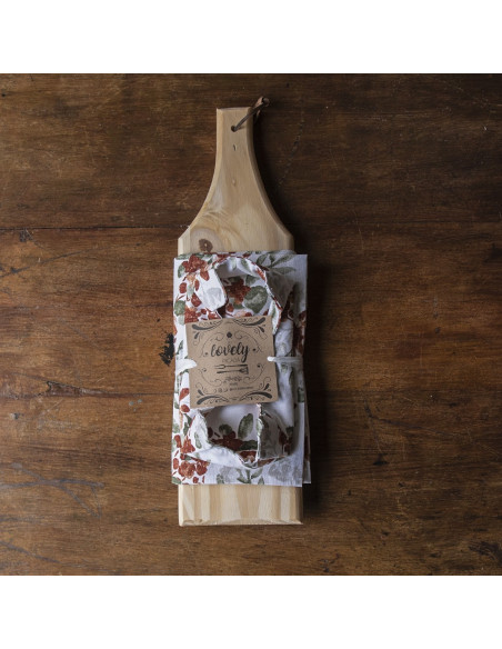 Set de Picada Clásica: Tabla + Camino + Panera +  2 Pinches