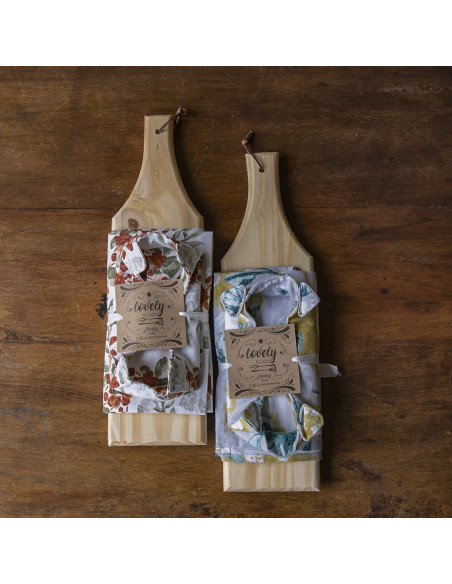 Set de Picada Clásica: Tabla + Camino + Panera +  2 Pinches