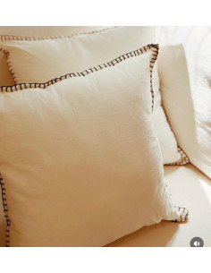 Combo Almohadones:  Tusor y Pespunte Hilo Color