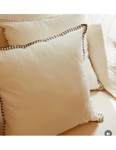 Combo Almohadones:  Tusor y Pespunte Hilo Color