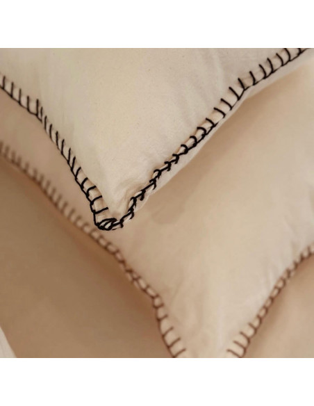 Combo Almohadones:  Tusor y Pespunte Hilo Color