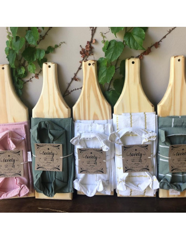 Set de Picada Clásica: Tabla + Camino + Panera +  2 Pinches