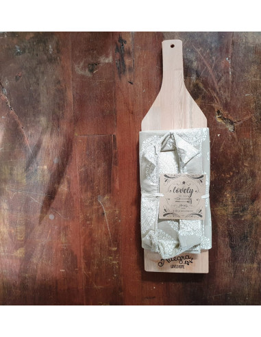 Set de Picada Clásica: Tabla + Camino + Panera +  2 Pinches