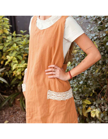 Delantal Jardinera Reversible- Tusor