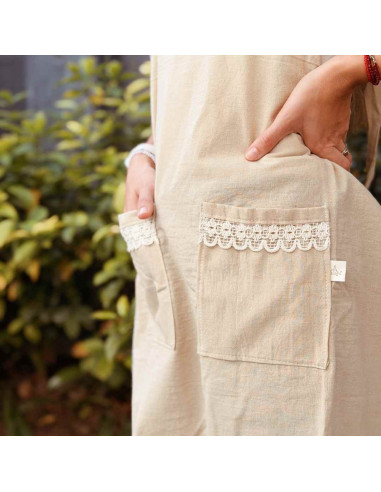 Delantal Jardinera Reversible- Tusor