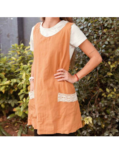 Delantal Jardinera Reversible- Tusor