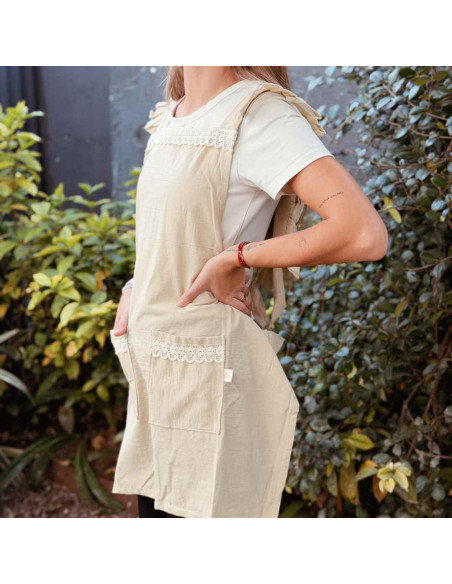 Delantal Jardinera Reversible- Tusor
