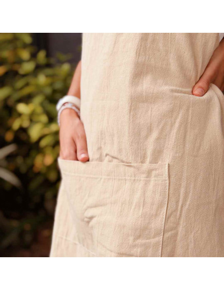 Delantal Jardinera Reversible- Tusor