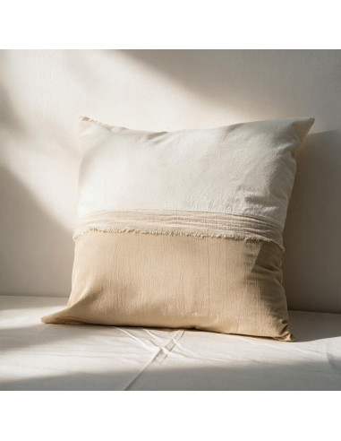 Combo Almohadones -  LISBOA Combinado Tusor y bambula desflecada