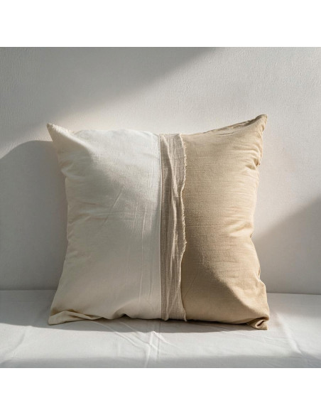 Combo Almohadones -  LISBOA Combinado Tusor y bambula desflecada