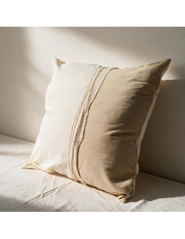 Combo Almohadones -  LISBOA Combinado Tusor y bambula desflecada