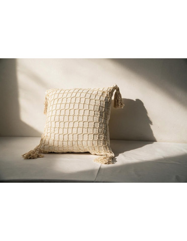 Almohadón - Cuadros Grandes Crochet y Borlas