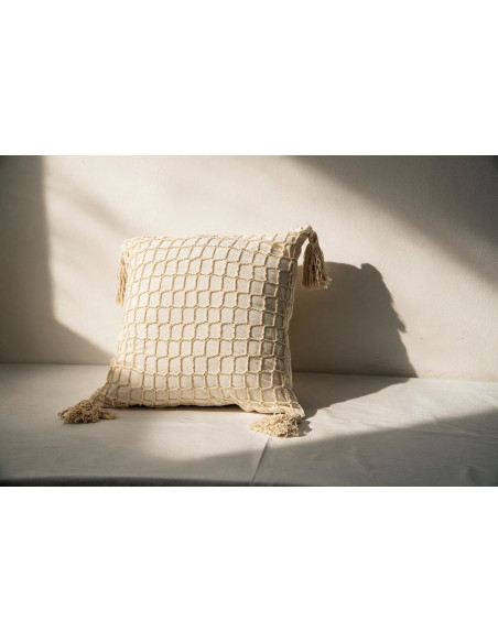 Almohadón - Cuadros Grandes Crochet y Borlas